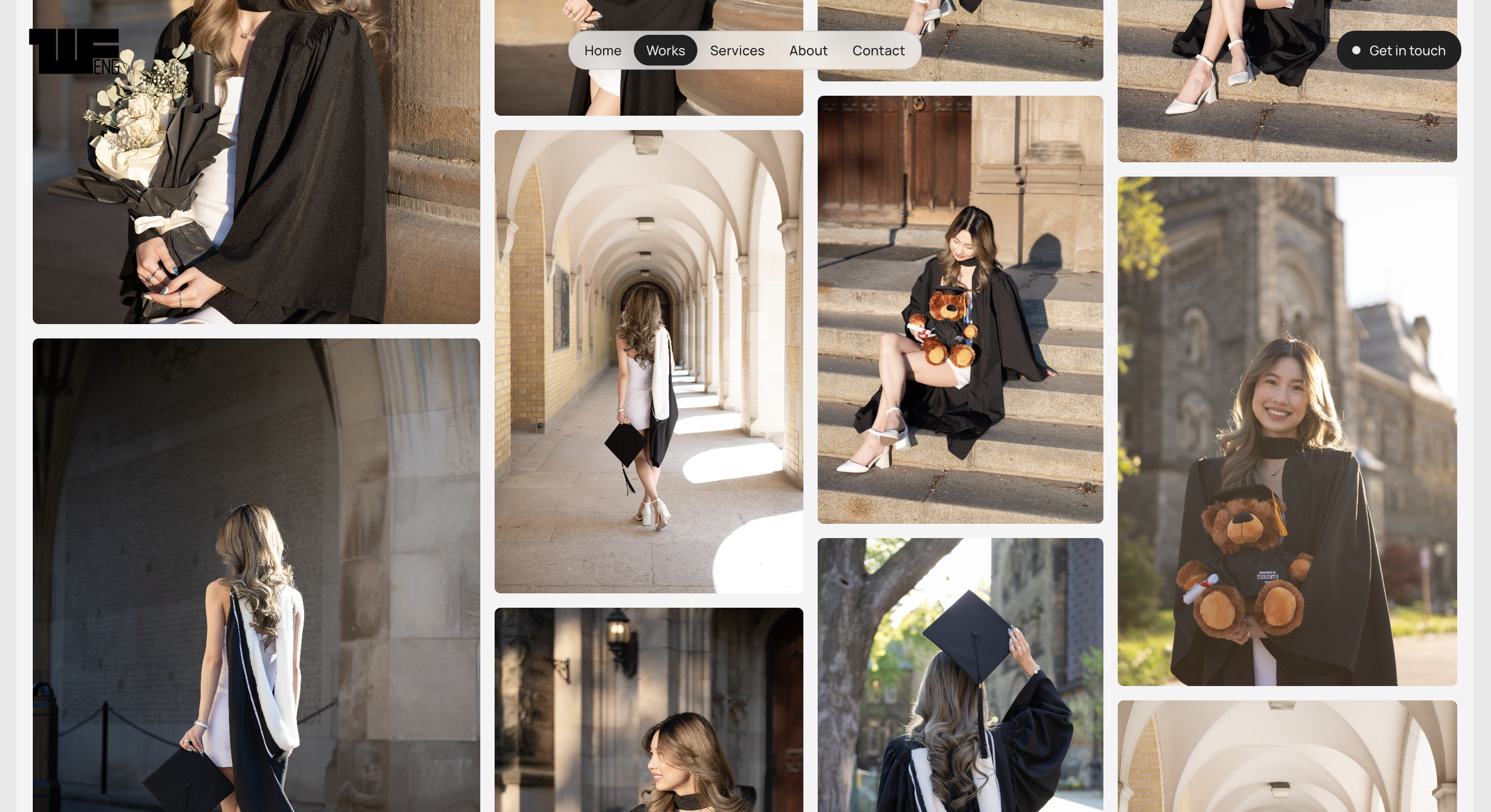 A gallery page of photographs